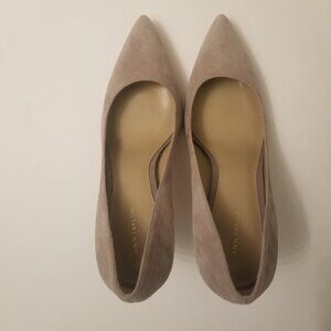 Ann Taylor Beige,  Taupe Pointed-Toe Heels  size 8